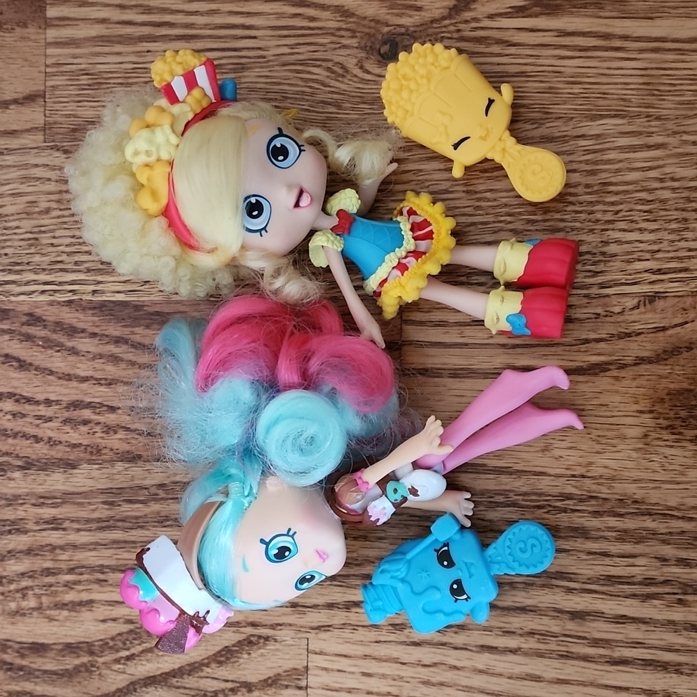 Shopkins Shoppies Popette Popcorn and Ice Cream Sunday Lot Doll Girlhoodcore